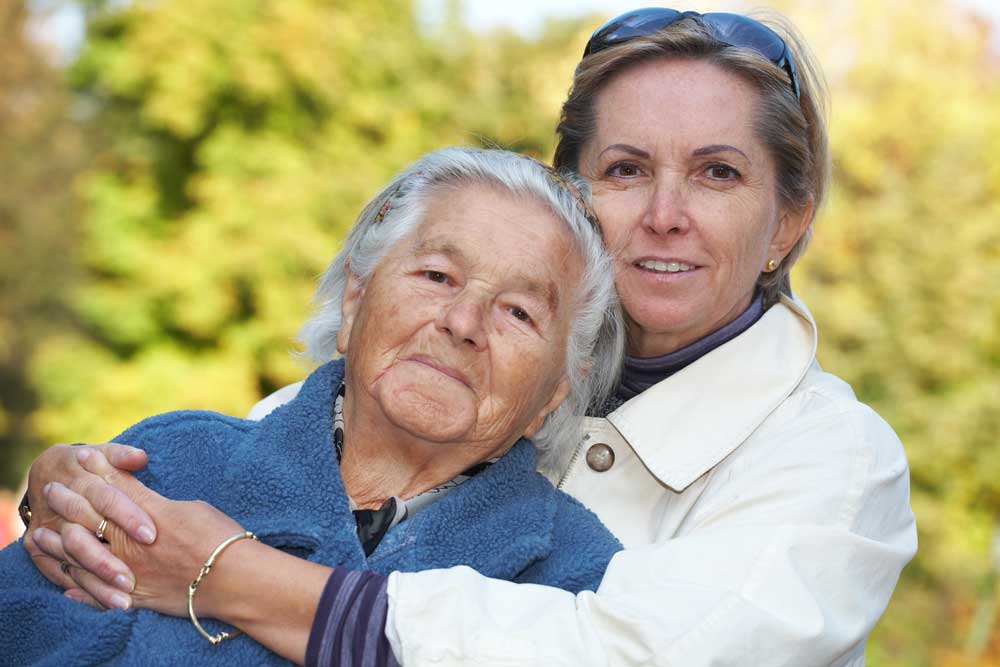Elderly Mother with Adult Female Child