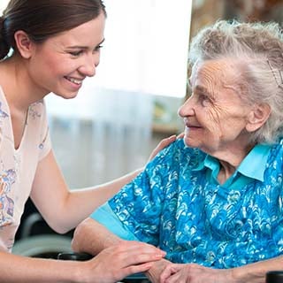 Caregiver and senior audubon care homes