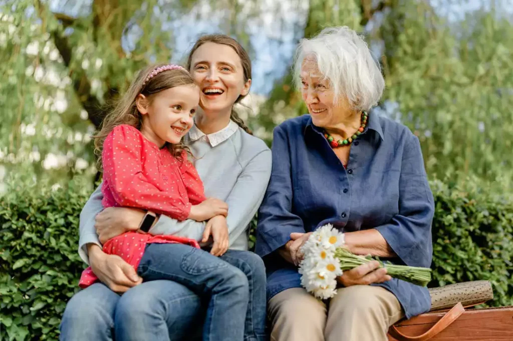 Audubon Care Homes senior lady and family