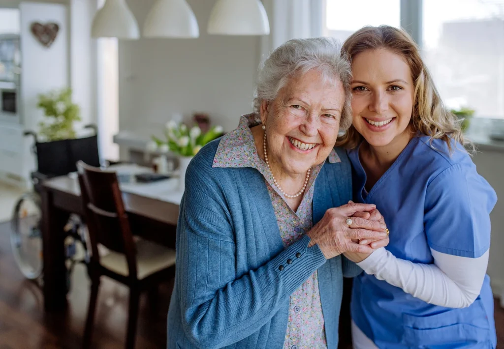 Audubon Care Homes Caregiver and senior lady