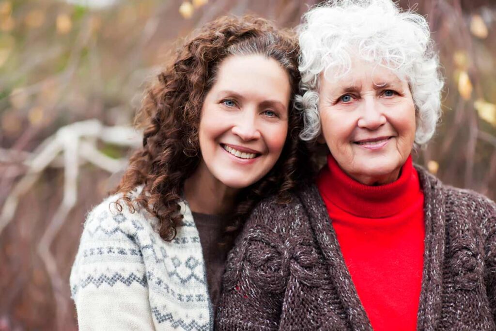 Adult Child with Elderly Mother