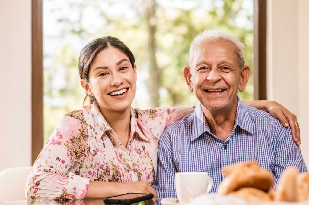 Audubon Care Homes Senior and family member